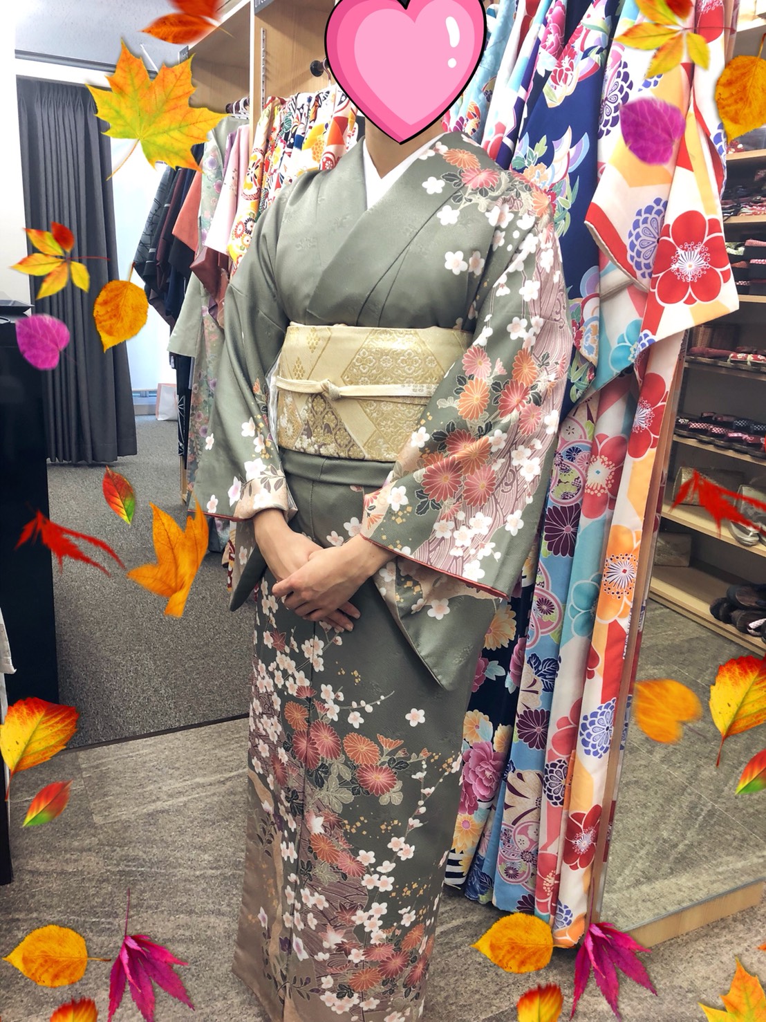 秋コーディネート(^^♪｜着物レンタルVASARA渋谷店