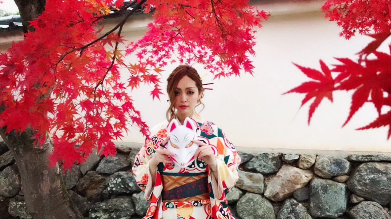 紅葉の詩と着物美人♥