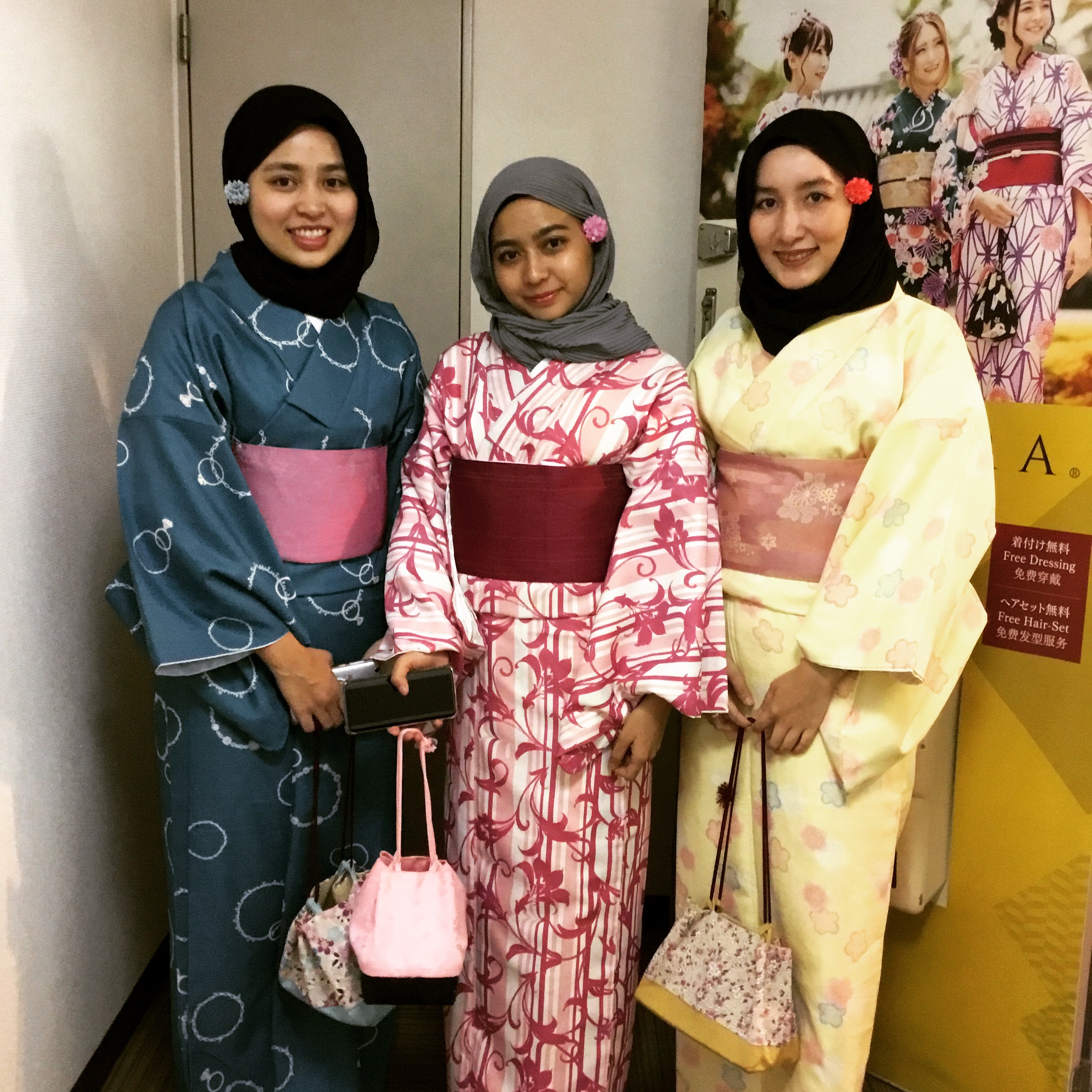 ヒジャブとお着物♡