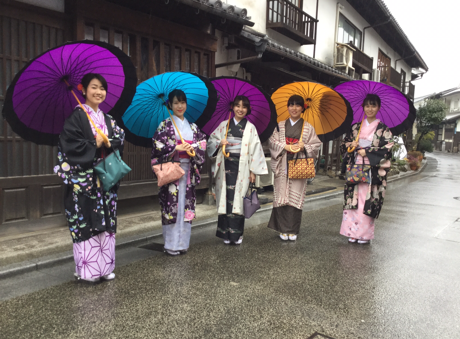 華やかな傘と羽織♪